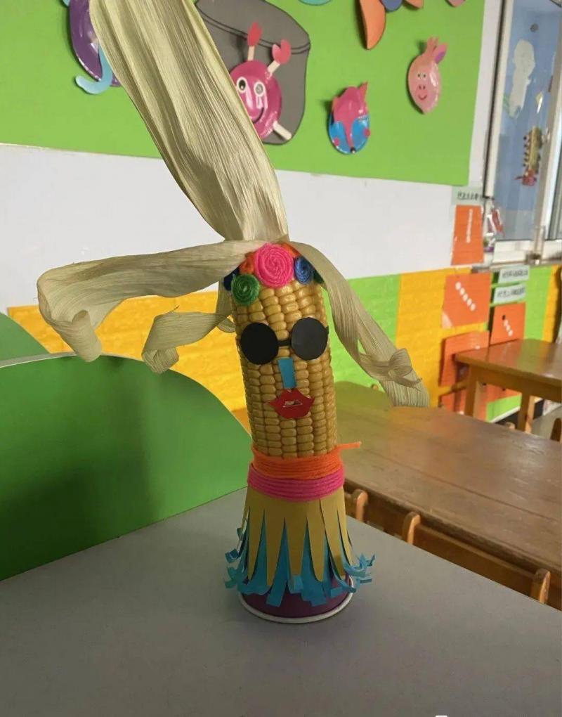 幼儿园玉米作品图片 第1张