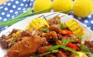 玉米块炒鸡图片