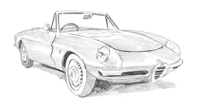 跑车素描图片 第2张