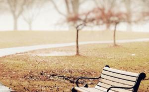 公园长椅唯美图片