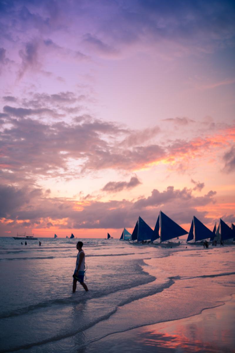 海岸日落图片 第1张