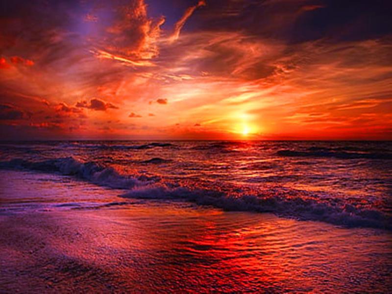 海岸日落图片 第7张